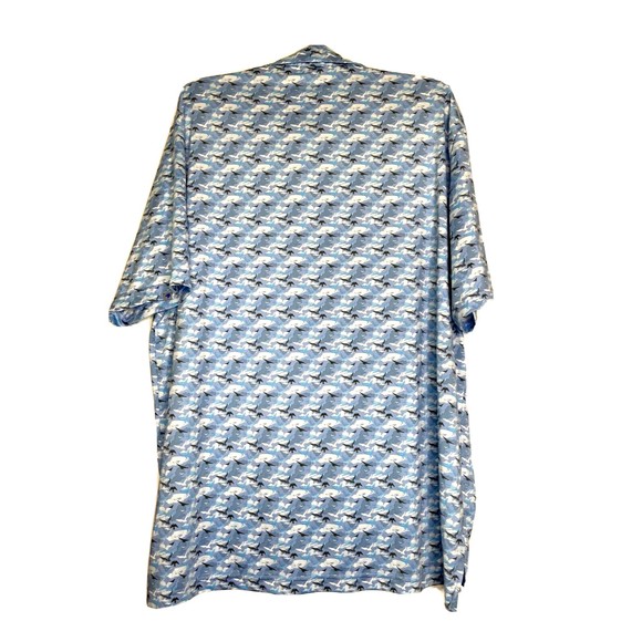 1764 Flock of Birds Men's Short Sleeve Golf Polo Shirt - Light Blue - Size XL - Picture 7 of 8